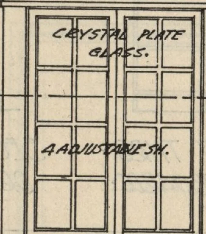 An illustration from Architectural details for every type of building : a practical drafting room guide for contractors, builders, lumber dealers, millmen, draftsmen and architects., 1921, leaf 51