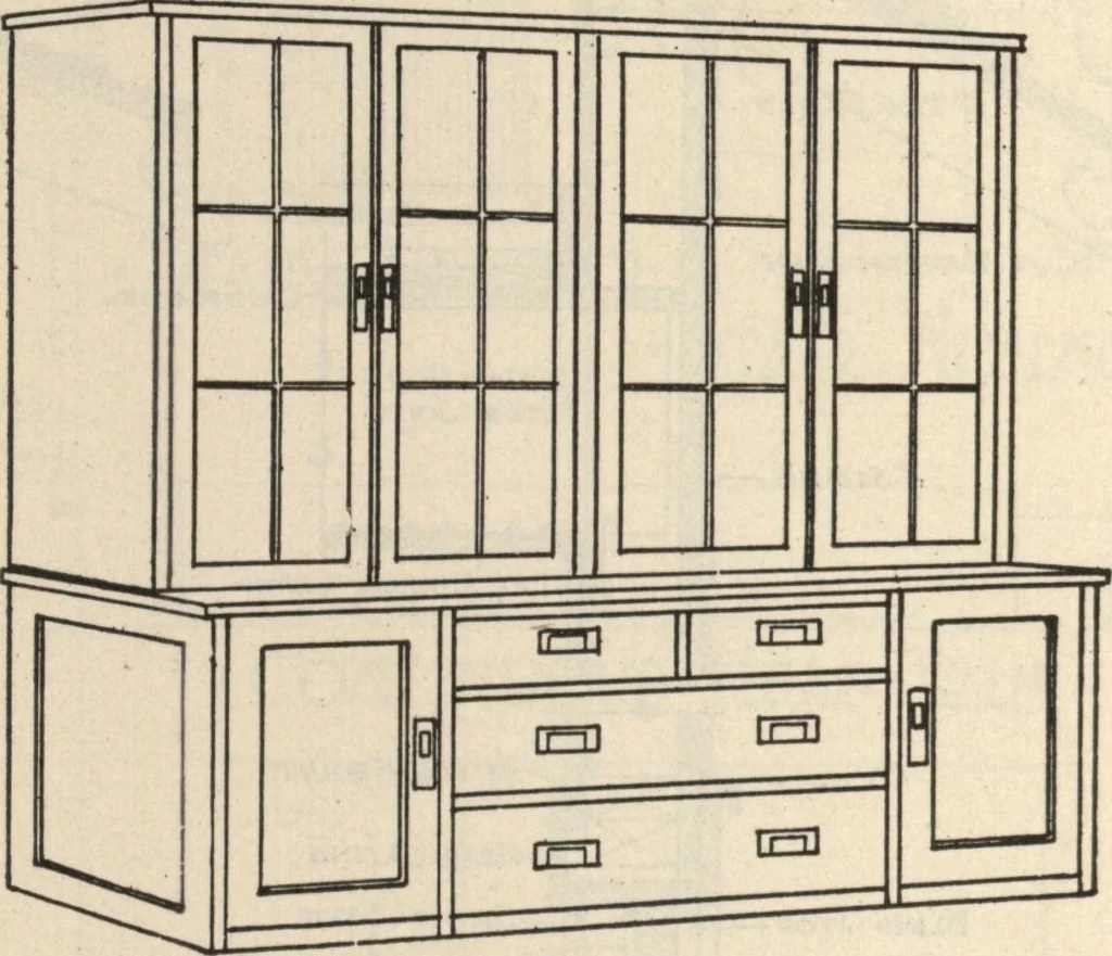 An illustration from Architectural details for every type of building : a practical drafting room guide for contractors, builders, lumber dealers, millmen, draftsmen and architects., 1921, leaf 65