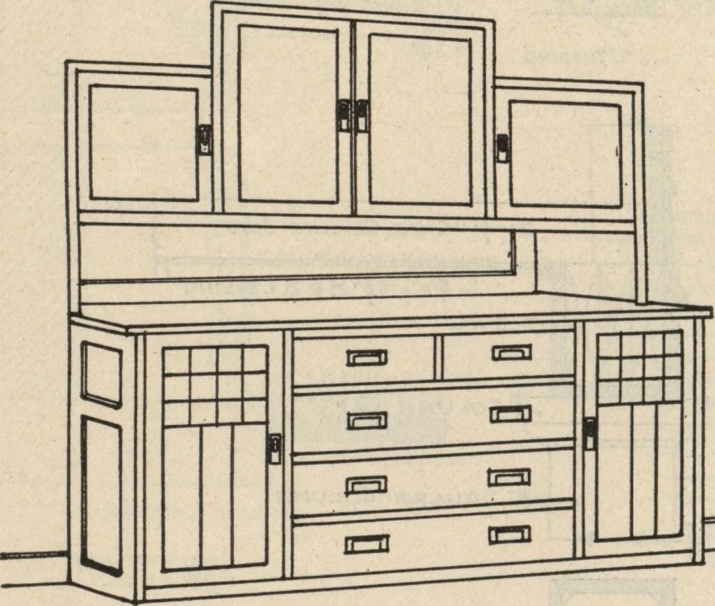 An illustration from Architectural details for every type of building : a practical drafting room guide for contractors, builders, lumber dealers, millmen, draftsmen and architects., 1921, leaf 65