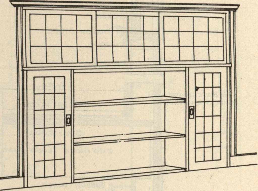 An illustration from Architectural details for every type of building : a practical drafting room guide for contractors, builders, lumber dealers, millmen, draftsmen and architects., 1921, leaf 65