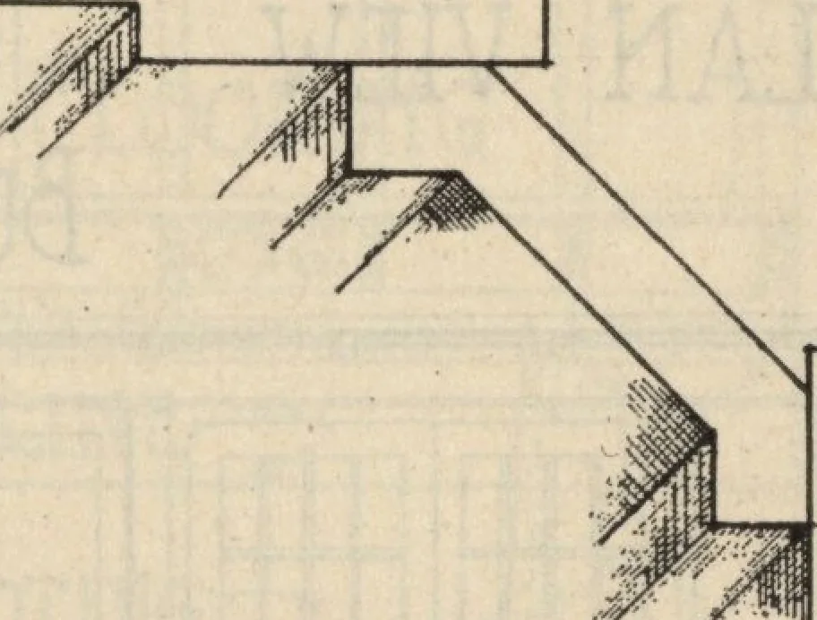 An illustration from Architectural details for every type of building : a practical drafting room guide for contractors, builders, lumber dealers, millmen, draftsmen and architects., 1921, leaf 68