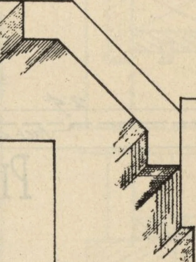 An illustration from Architectural details for every type of building : a practical drafting room guide for contractors, builders, lumber dealers, millmen, draftsmen and architects., 1921, leaf 68