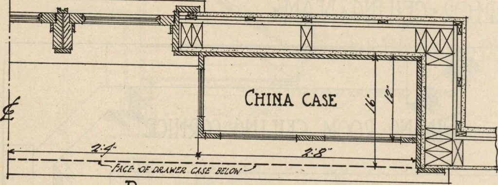 An illustration from Architectural details for every type of building : a practical drafting room guide for contractors, builders, lumber dealers, millmen, draftsmen and architects., 1921, leaf 69