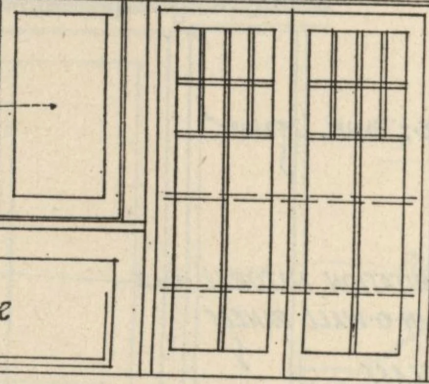 An illustration from Architectural details for every type of building : a practical drafting room guide for contractors, builders, lumber dealers, millmen, draftsmen and architects., 1921, leaf 69