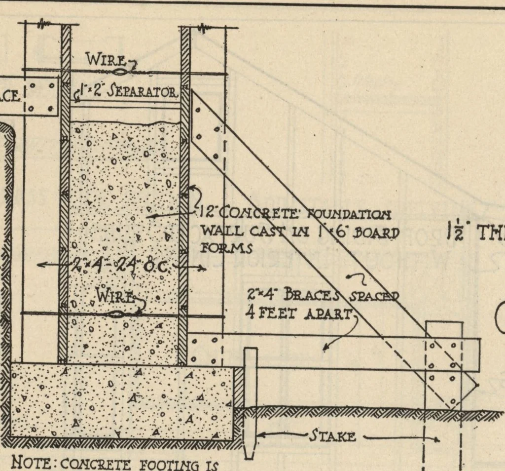 An illustration from Architectural details for every type of building : a practical drafting room guide for contractors, builders, lumber dealers, millmen, draftsmen and architects., 1921, leaf 71