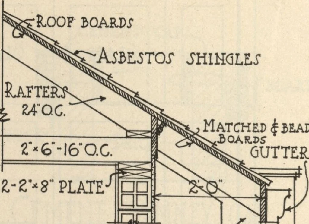 An illustration from Architectural details for every type of building : a practical drafting room guide for contractors, builders, lumber dealers, millmen, draftsmen and architects., 1921, leaf 73