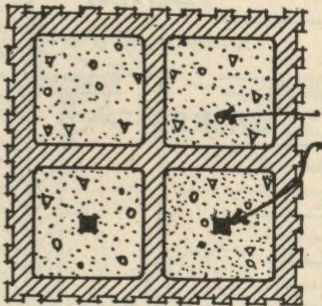 An illustration from Architectural details for every type of building : a practical drafting room guide for contractors, builders, lumber dealers, millmen, draftsmen and architects., 1921, leaf 73