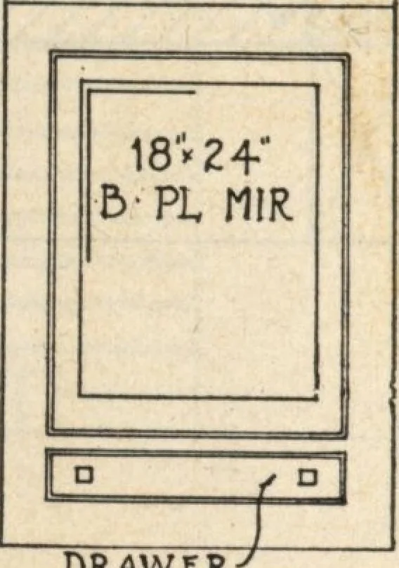 An illustration from Architectural details for every type of building : a practical drafting room guide for contractors, builders, lumber dealers, millmen, draftsmen and architects., 1921, leaf 77