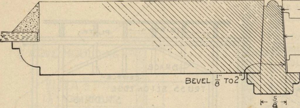 An illustration from Architectural details for every type of building : a practical drafting room guide for contractors, builders, lumber dealers, millmen, draftsmen and architects., 1921, leaf 79