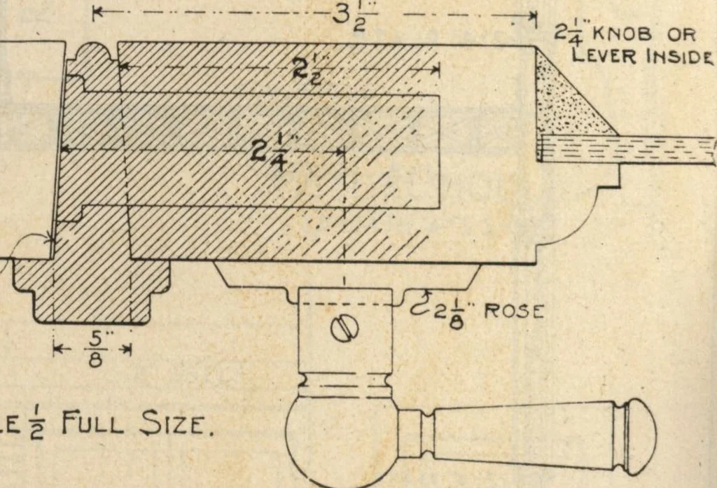 An illustration from Architectural details for every type of building : a practical drafting room guide for contractors, builders, lumber dealers, millmen, draftsmen and architects., 1921, leaf 79