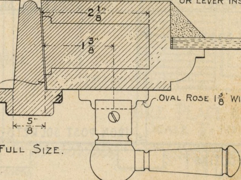 An illustration from Architectural details for every type of building : a practical drafting room guide for contractors, builders, lumber dealers, millmen, draftsmen and architects., 1921, leaf 79