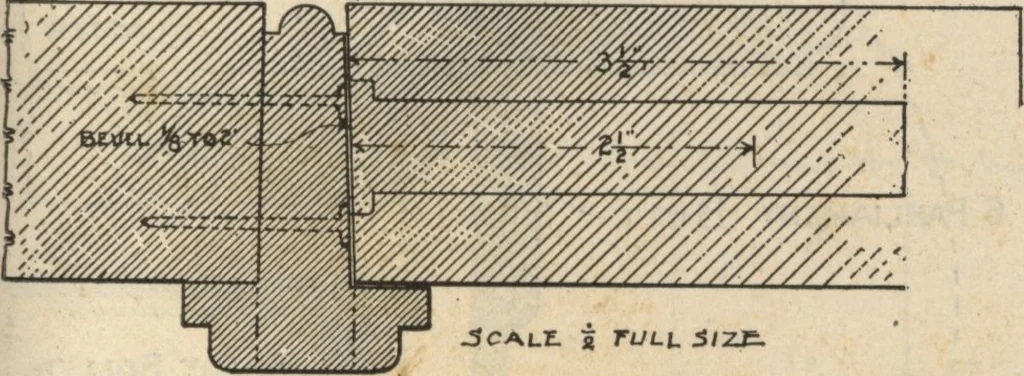 An illustration from Architectural details for every type of building : a practical drafting room guide for contractors, builders, lumber dealers, millmen, draftsmen and architects., 1921, leaf 80