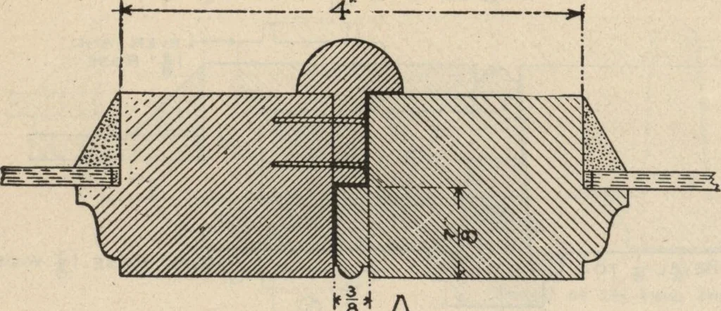 An illustration from Architectural details for every type of building : a practical drafting room guide for contractors, builders, lumber dealers, millmen, draftsmen and architects., 1921, leaf 81