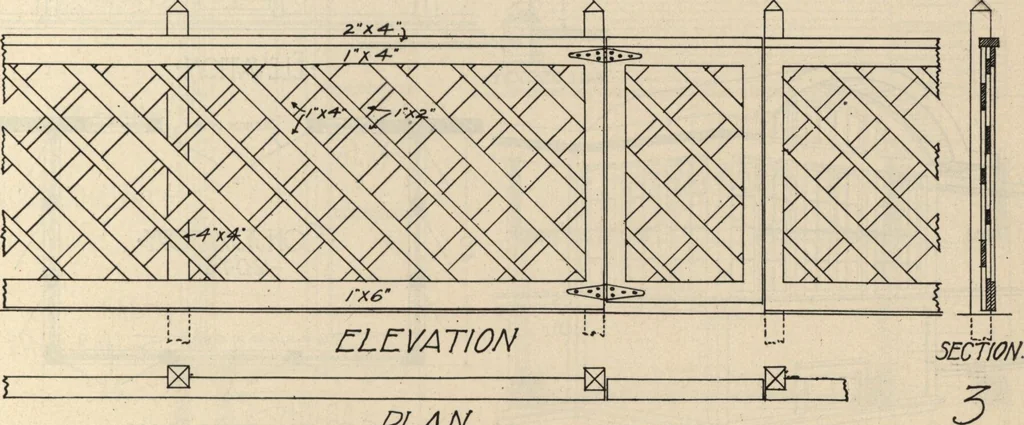 An illustration from Architectural details for every type of building : a practical drafting room guide for contractors, builders, lumber dealers, millmen, draftsmen and architects., 1921, leaf 88
