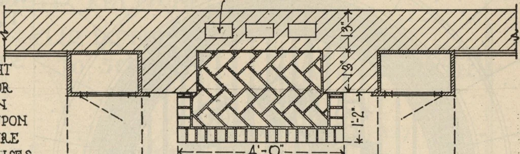 An illustration from Architectural details for every type of building : a practical drafting room guide for contractors, builders, lumber dealers, millmen, draftsmen and architects., 1921, leaf 90
