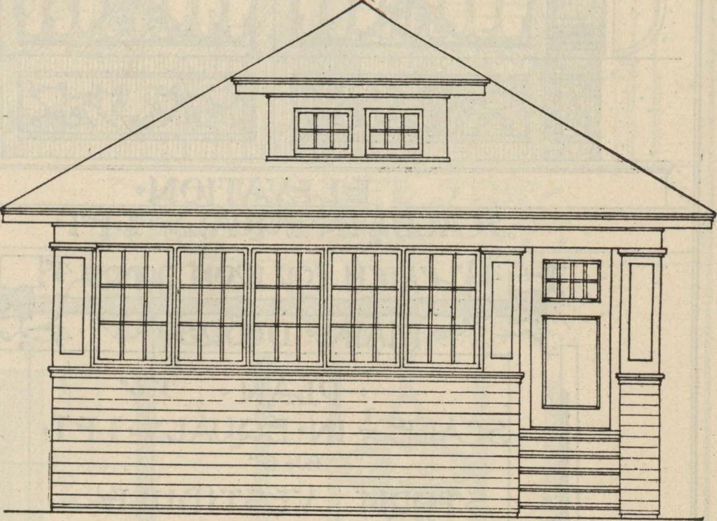 An illustration from Architectural details for every type of building : a practical drafting room guide for contractors, builders, lumber dealers, millmen, draftsmen and architects., 1921, leaf 90