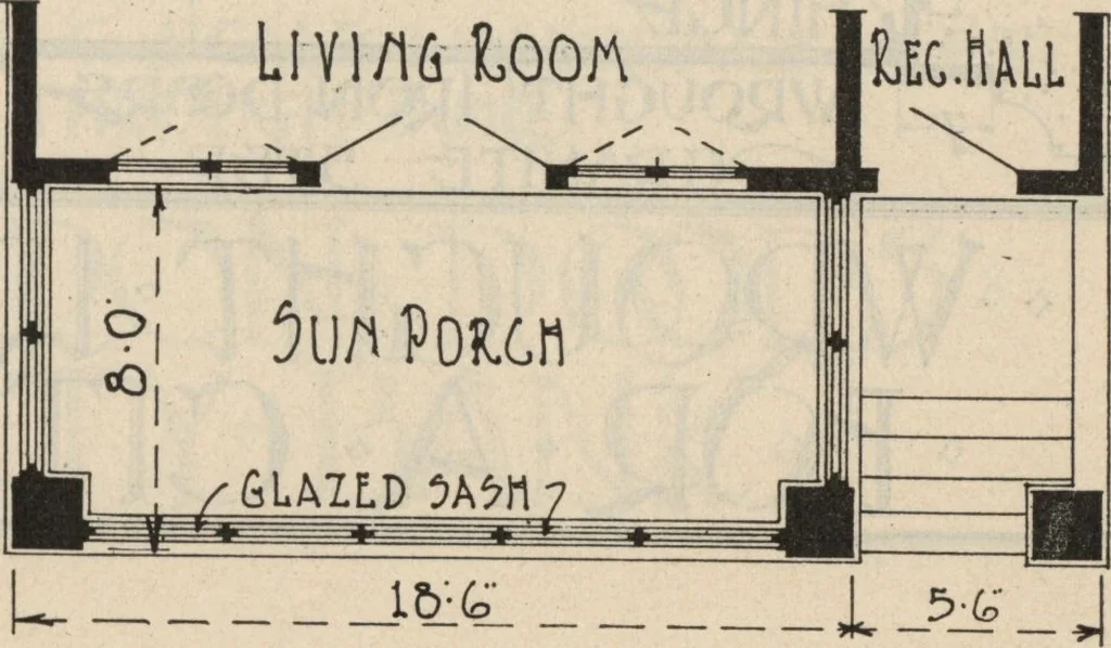 An illustration from Architectural details for every type of building : a practical drafting room guide for contractors, builders, lumber dealers, millmen, draftsmen and architects., 1921, leaf 90