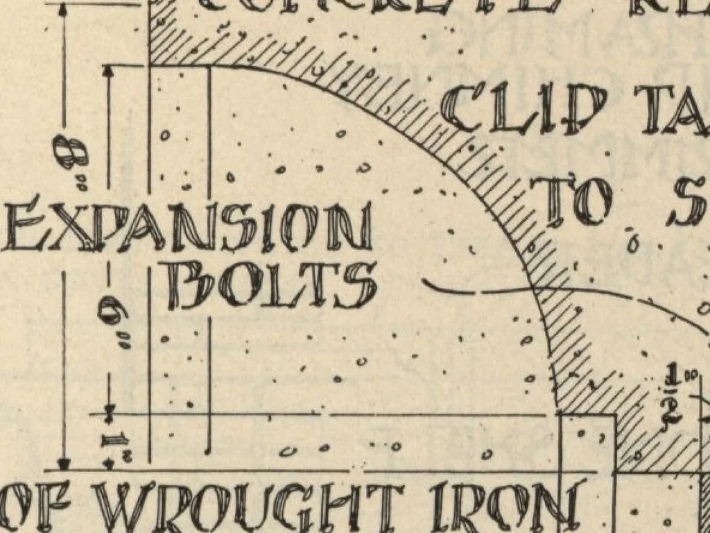 An illustration from Architectural details for every type of building : a practical drafting room guide for contractors, builders, lumber dealers, millmen, draftsmen and architects., 1921, leaf 92