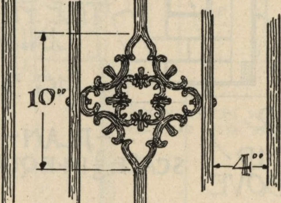 An illustration from Architectural details for every type of building : a practical drafting room guide for contractors, builders, lumber dealers, millmen, draftsmen and architects., 1921, leaf 92