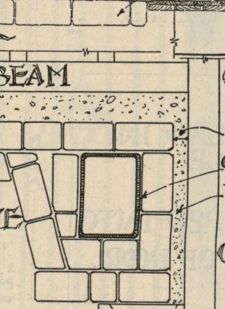 An illustration from Architectural details for every type of building : a practical drafting room guide for contractors, builders, lumber dealers, millmen, draftsmen and architects., 1921, leaf 93