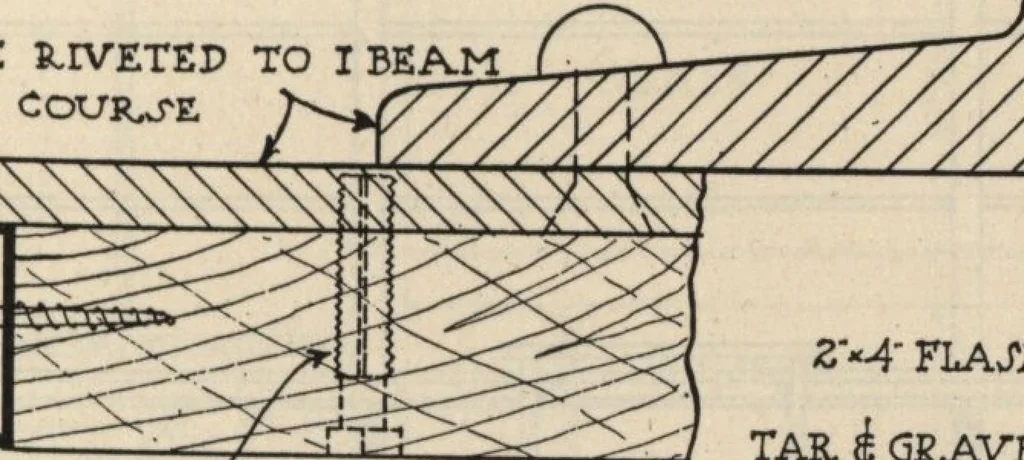 An illustration from Architectural details for every type of building : a practical drafting room guide for contractors, builders, lumber dealers, millmen, draftsmen and architects., 1921, leaf 94