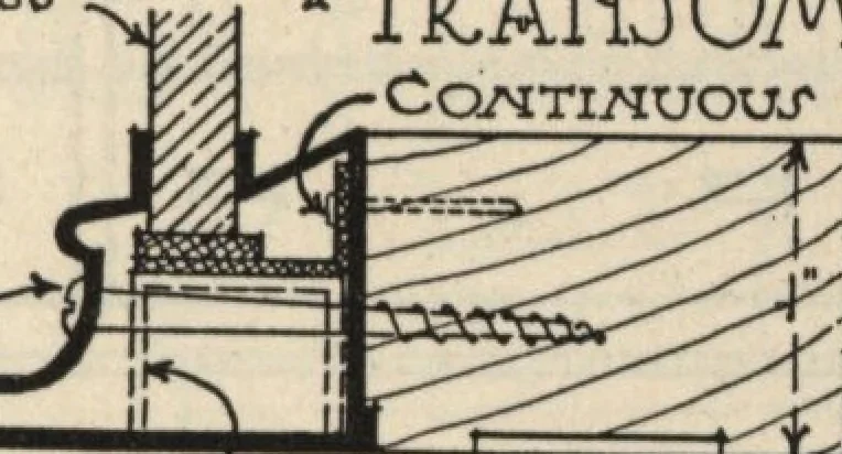 An illustration from Architectural details for every type of building : a practical drafting room guide for contractors, builders, lumber dealers, millmen, draftsmen and architects., 1921, leaf 94