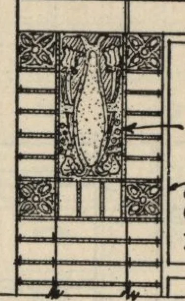 An illustration from Architectural details for every type of building : a practical drafting room guide for contractors, builders, lumber dealers, millmen, draftsmen and architects., 1921, leaf 94
