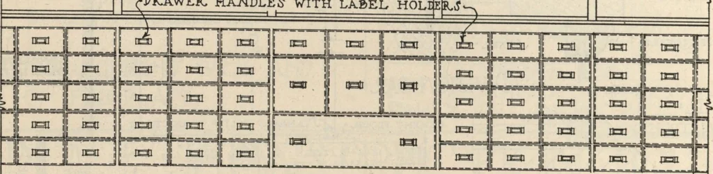 An illustration from Architectural details for every type of building : a practical drafting room guide for contractors, builders, lumber dealers, millmen, draftsmen and architects., 1921, leaf 95