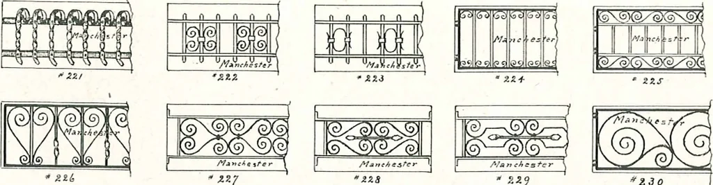 An illustration from Architectural, structural, ornamental iron and steel, 1916, leaf 28