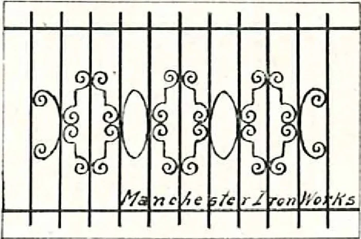 An illustration from Architectural, structural, ornamental iron and steel, 1916, leaf 30