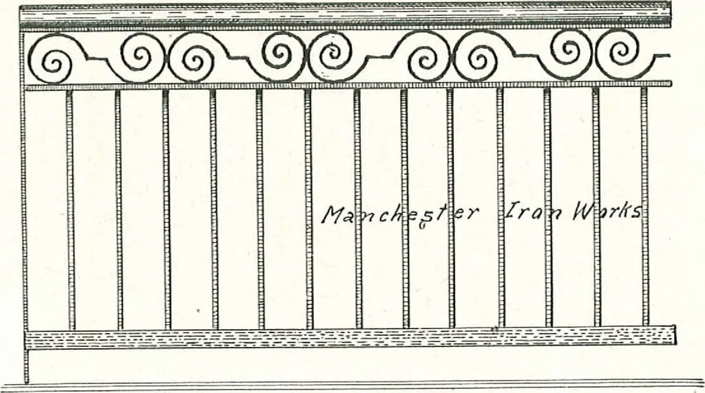 An illustration from Architectural, structural, ornamental iron and steel, 1916, leaf 36