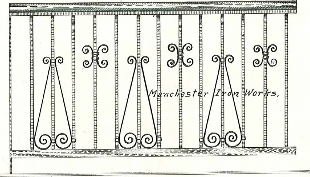 An illustration from Architectural, structural, ornamental iron and steel, 1916, leaf 38
