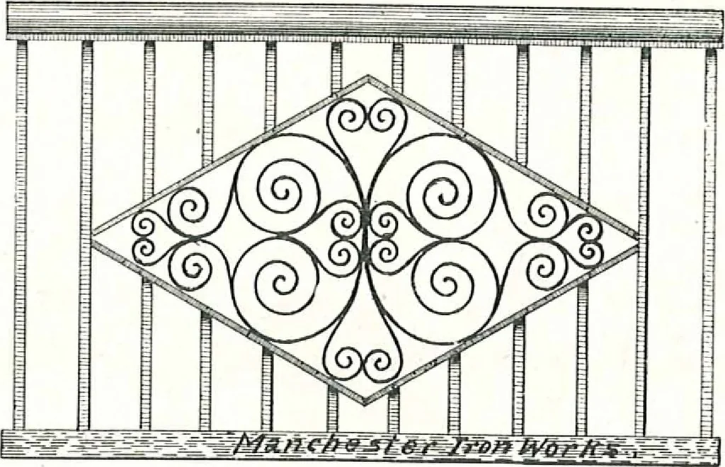 An illustration from Architectural, structural, ornamental iron and steel, 1916, leaf 43