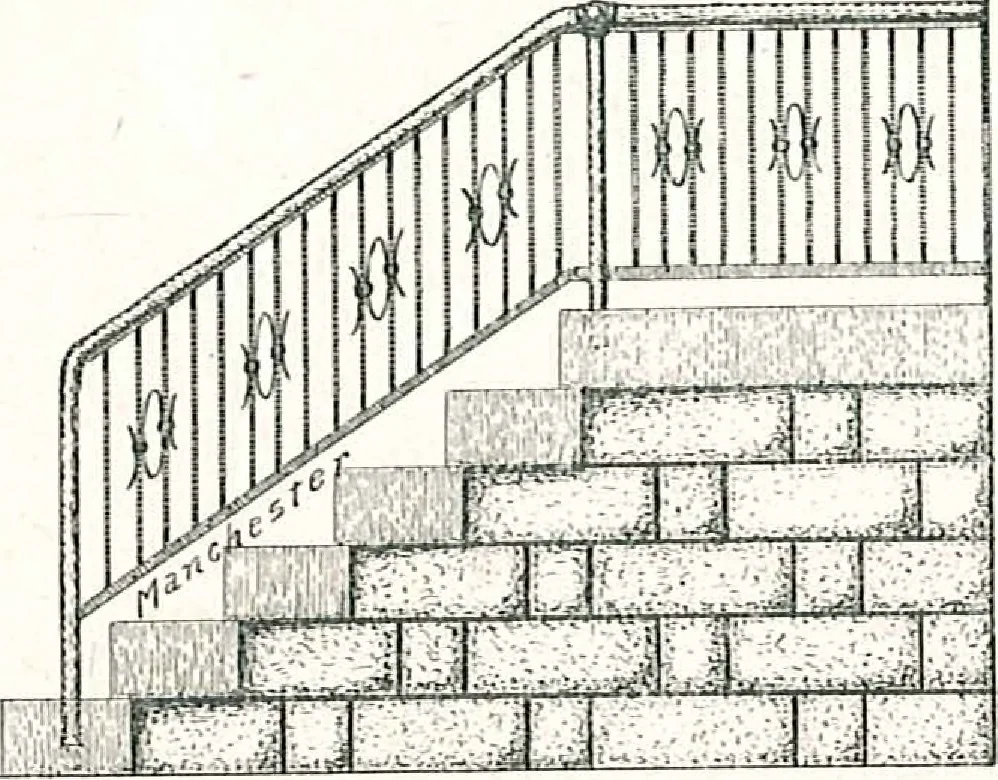 An illustration from Architectural, structural, ornamental iron and steel, 1916, leaf 44