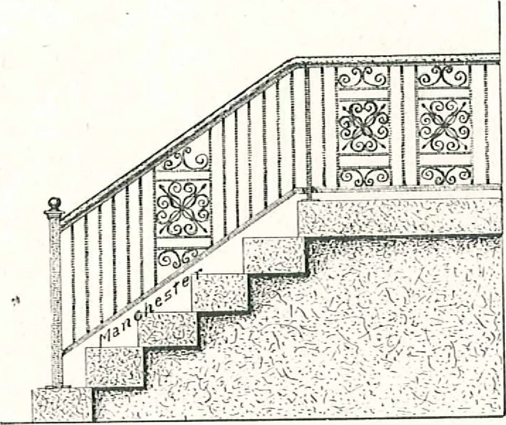 An illustration from Architectural, structural, ornamental iron and steel, 1916, leaf 44