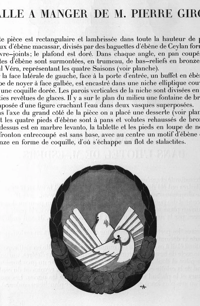 An illustration from Architectures : recueil publié sous la direction de Louis Süe & André Mare ; comprenant un dialogue de Paul Valéry et la présentation d'ouvrages d'architecture, décoration intérieure, peinture, sculpture et gravure contribuant depuis mil neuf cent quatorze a former le style français, 1921, leaf 102