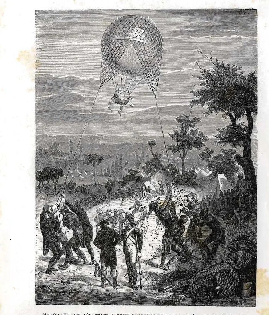An illustration from Les Aérostiers militaires du château de Meudon (1794-1884), 1885, leaf 3