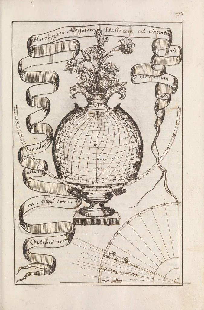 An illustration from Arte gnomonica [manuscript], 1700, leaf 49