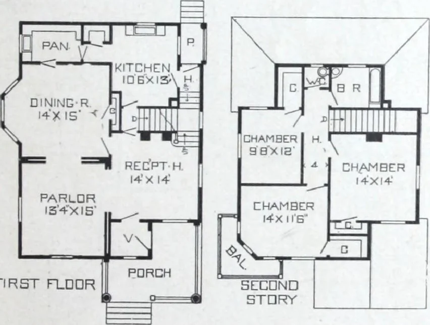 An illustration from Artistic homes / Herbert C. Chivers, architect., 1905, leaf 118