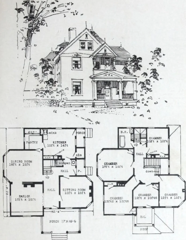 An illustration from Artistic homes / Herbert C. Chivers, architect., 1905, leaf 134