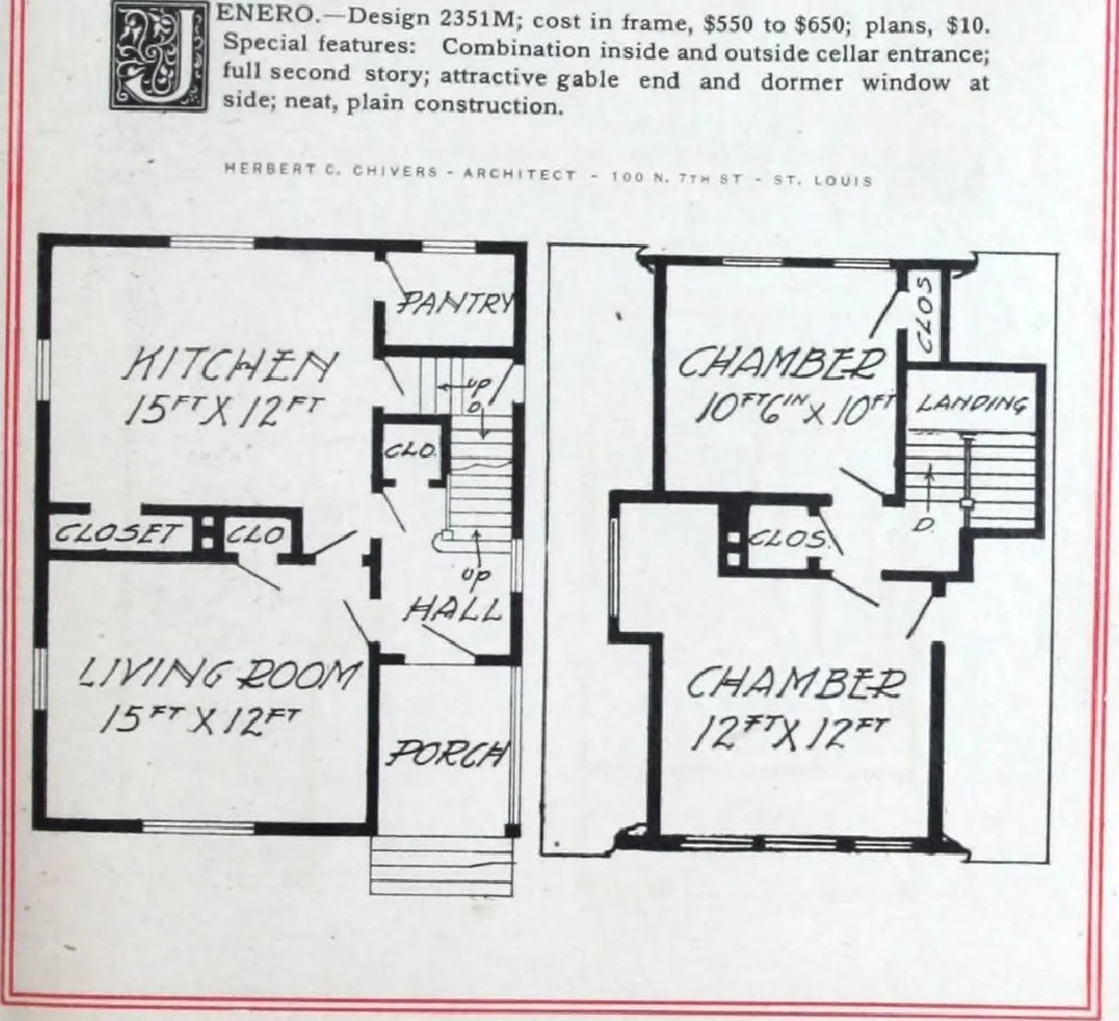 An illustration from Artistic homes / Herbert C. Chivers, architect., 1905, leaf 36