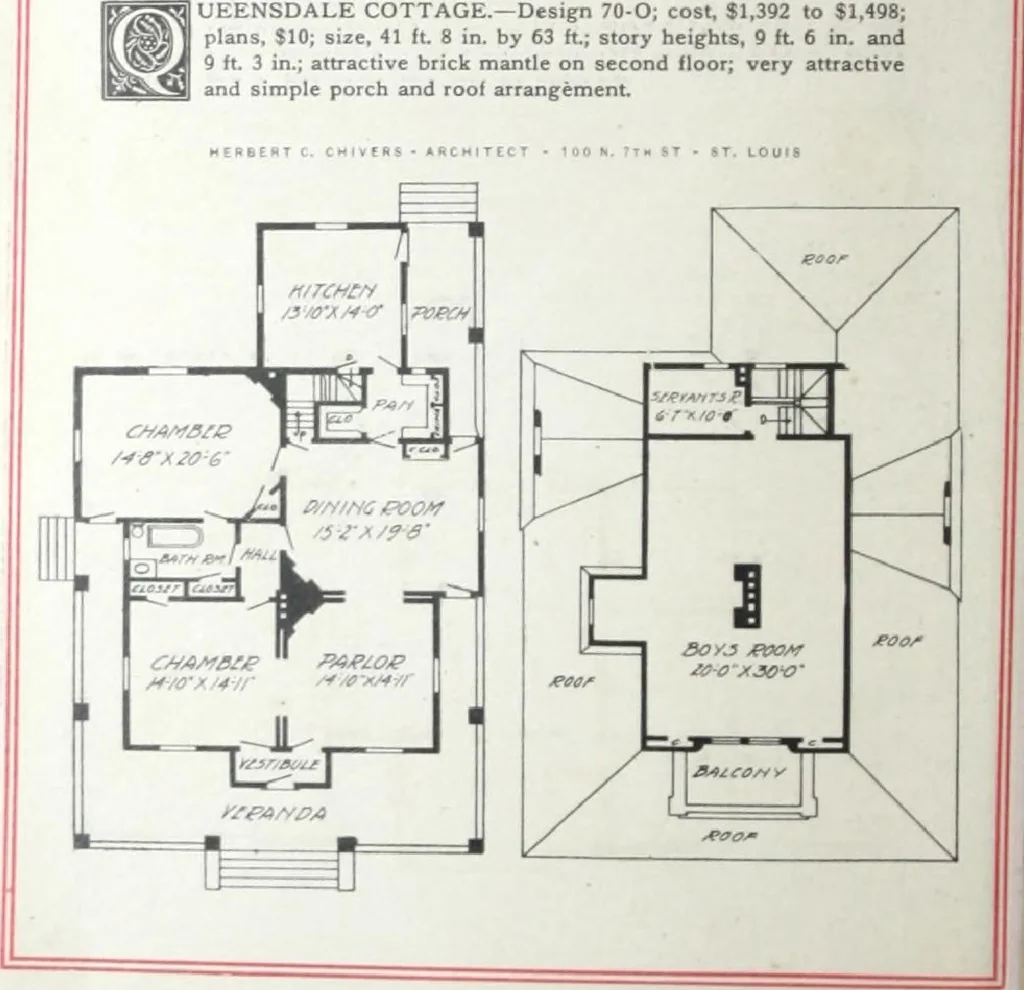 An illustration from Artistic homes / Herbert C. Chivers, architect., 1905, leaf 51