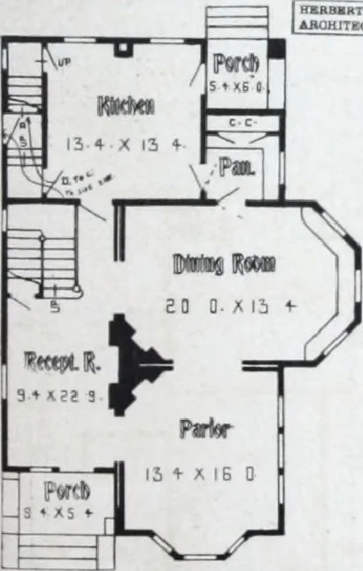 An illustration from Artistic homes / Herbert C. Chivers, architect., 1905, leaf 84