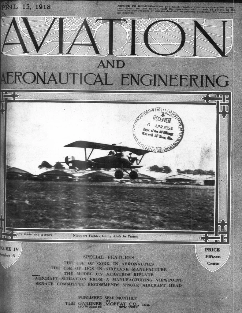 An illustration from Aviation Week 1918-04-15, 1918, leaf 0