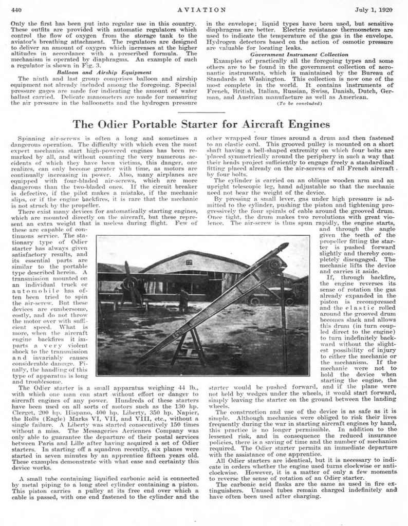 An illustration from Aviation Week 1920-07-01, 1920, leaf 10