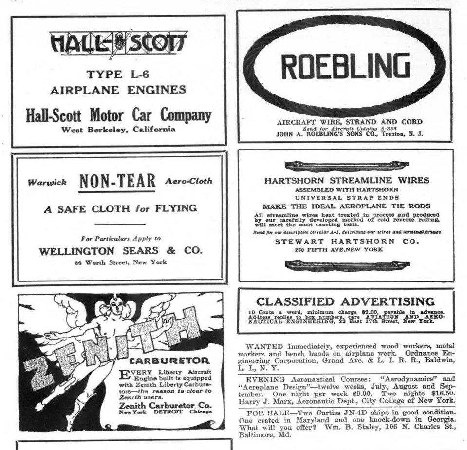 An illustration from Aviation Week 1920-07-01, 1920, leaf 17