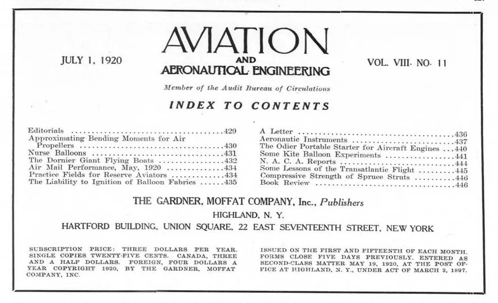 An illustration from Aviation Week 1920-07-01, 1920, leaf 3