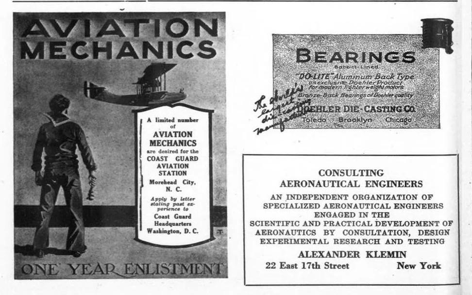 An illustration from Aviation Week 1920-09-15, 1920, leaf 17