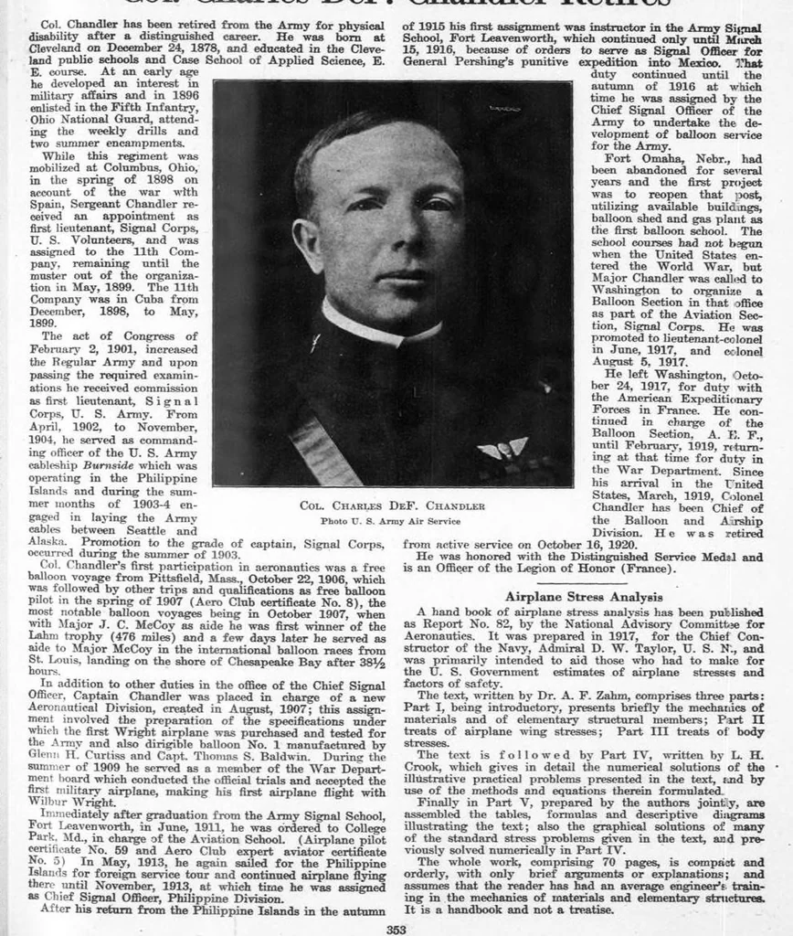 An illustration from Aviation Week 1920-11-29, 1920, leaf 6