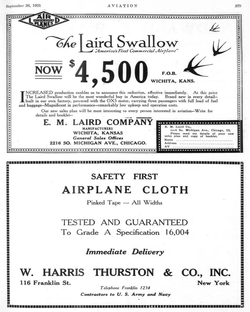 An illustration from Aviation Week 1921-09-26, 1921, leaf 11